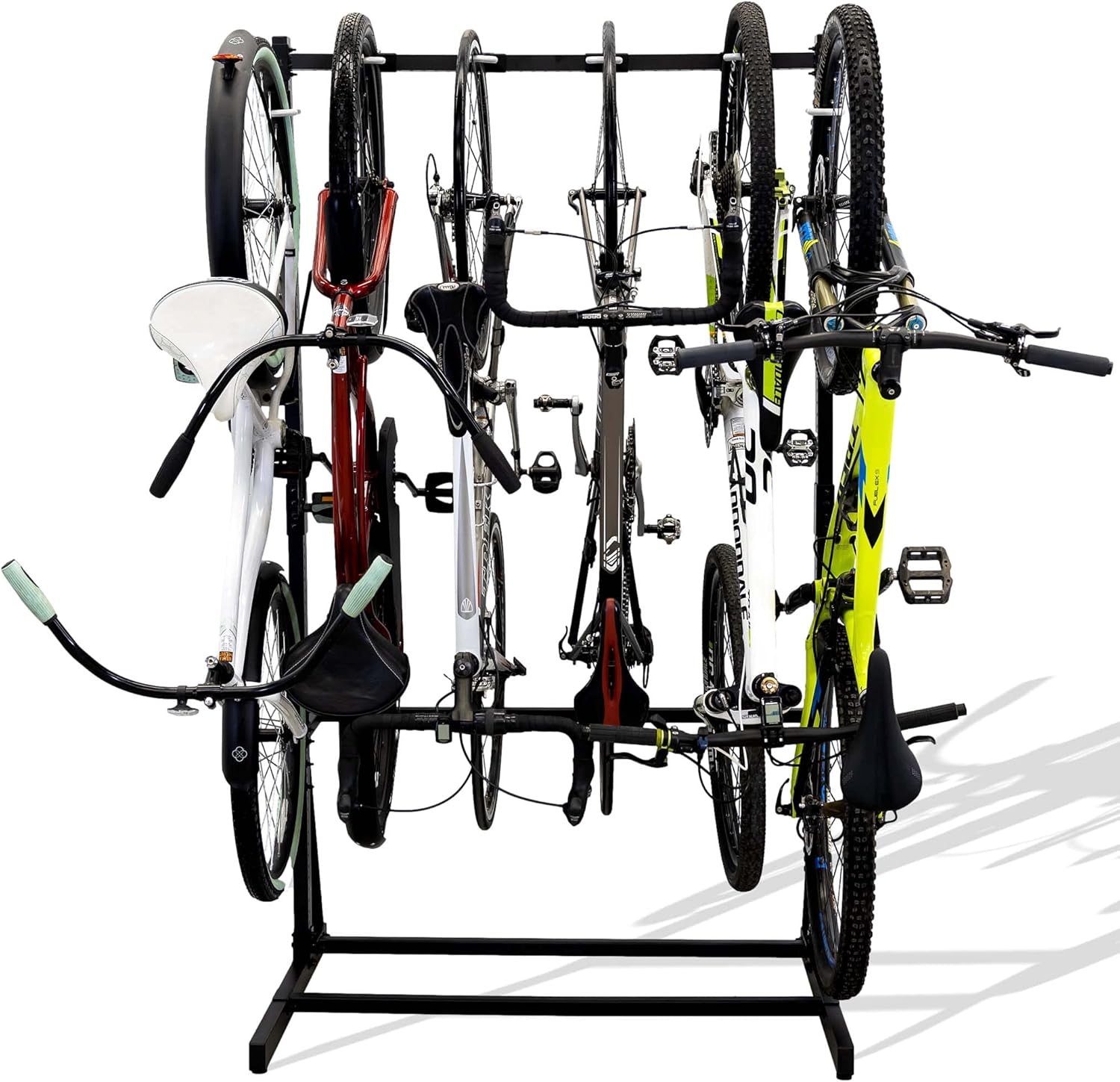 StoreYourBoard Freestanding Bike Storage Rack, Indoor Garage Floor Stand, Bicycle Organizer (6 Bike) : Sports & Outdoors