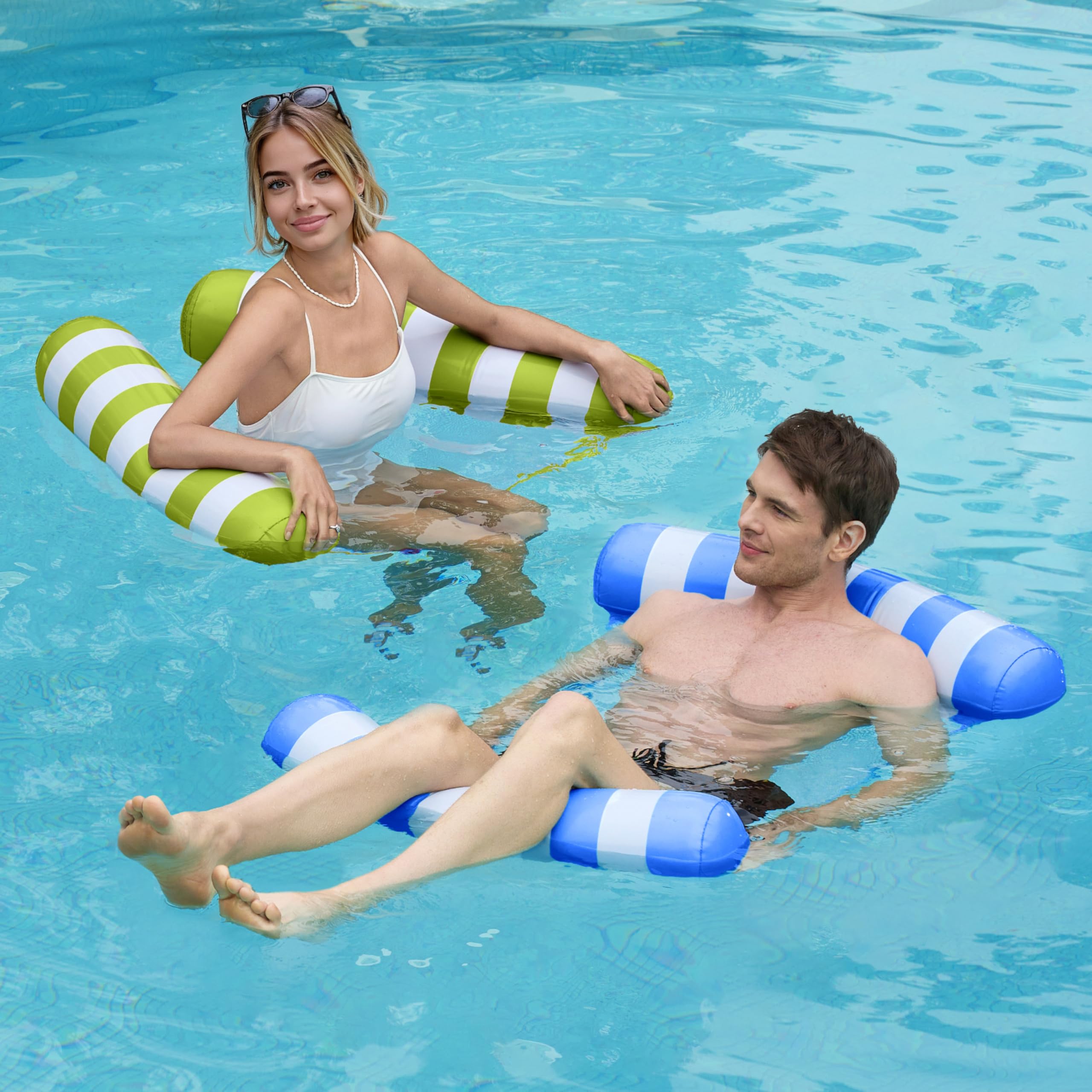 Sloosh 2 Packs Strip Type Hammock Pool Floats Adults - Image 2