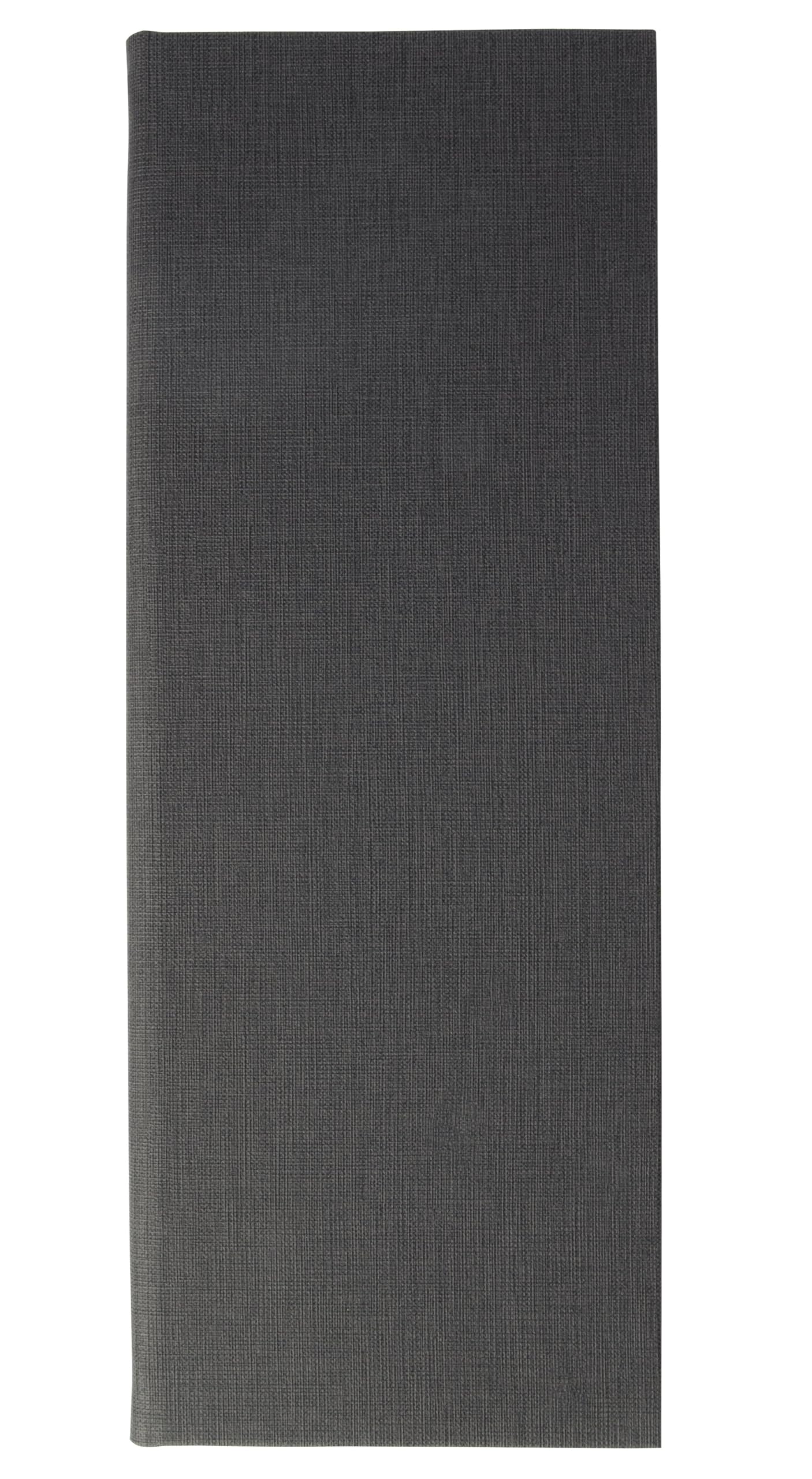 SIGEL GM101/5 Getränkemappe Barformat 1/2 A4, Speisekarte, für Cafes und Bars, Gummi-Bindung, anthrazit mit Leinenstruktur, 5er Pack, strapazierfähig und leicht abwischbar