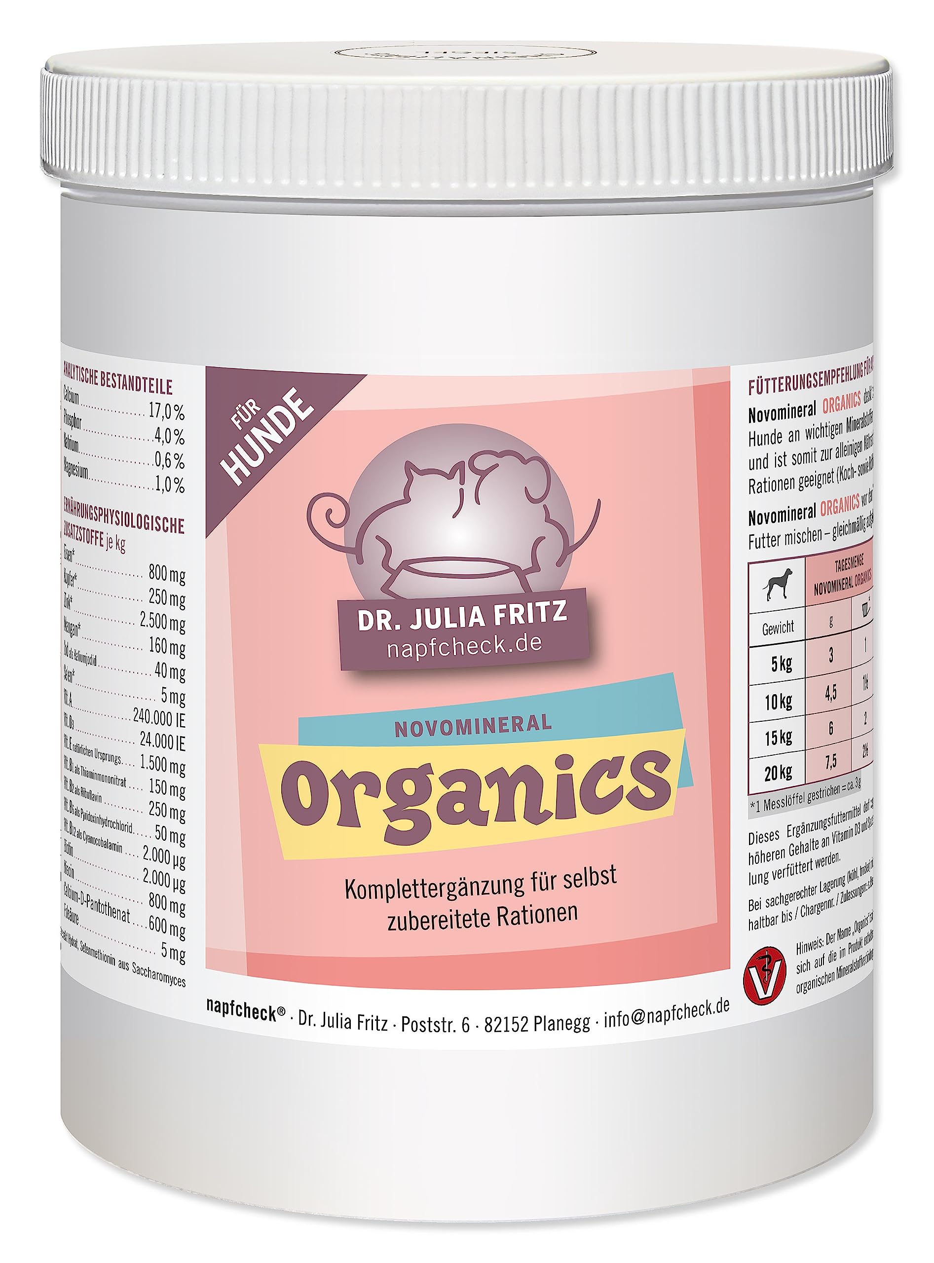 napfcheck Novomineral Organics - für Hunde - 500 g