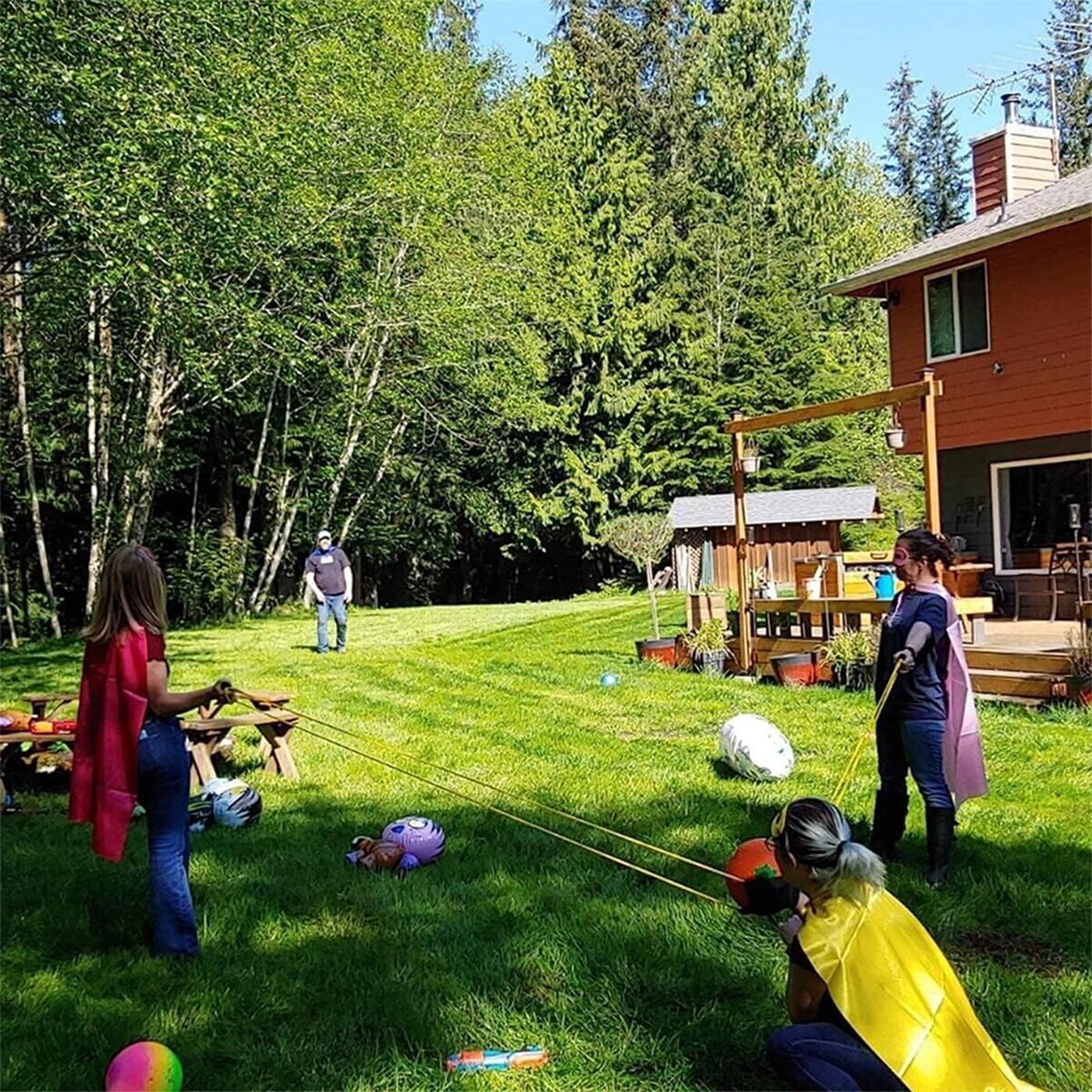 Water Balloon Launcher (yellow-2);water balloon slingshot Beast 300-yard