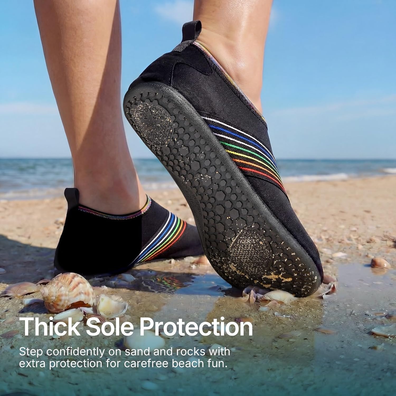 Water Shoes for Women Men Quick-Dry Aqua Socks Swim Beach Outfits Barefoot Yoga Exercise Wear Sport Accessories Pool Camping Must Haves River Hiking Adult Youth Size thumbnail