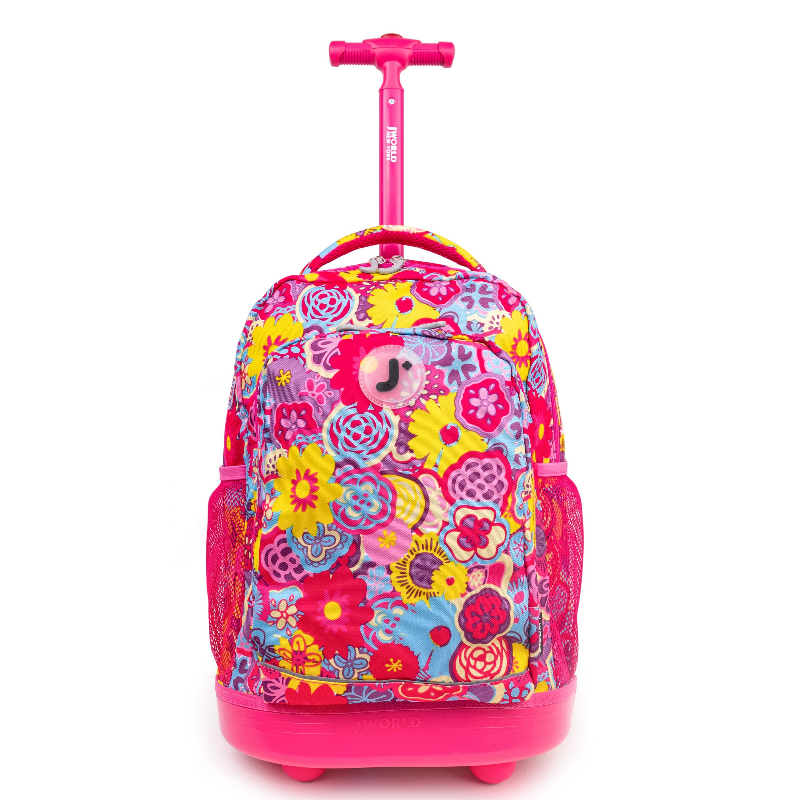 J World New York Kids' Sunny Rolling Backpack Adults, Poppy Pansy, One Size