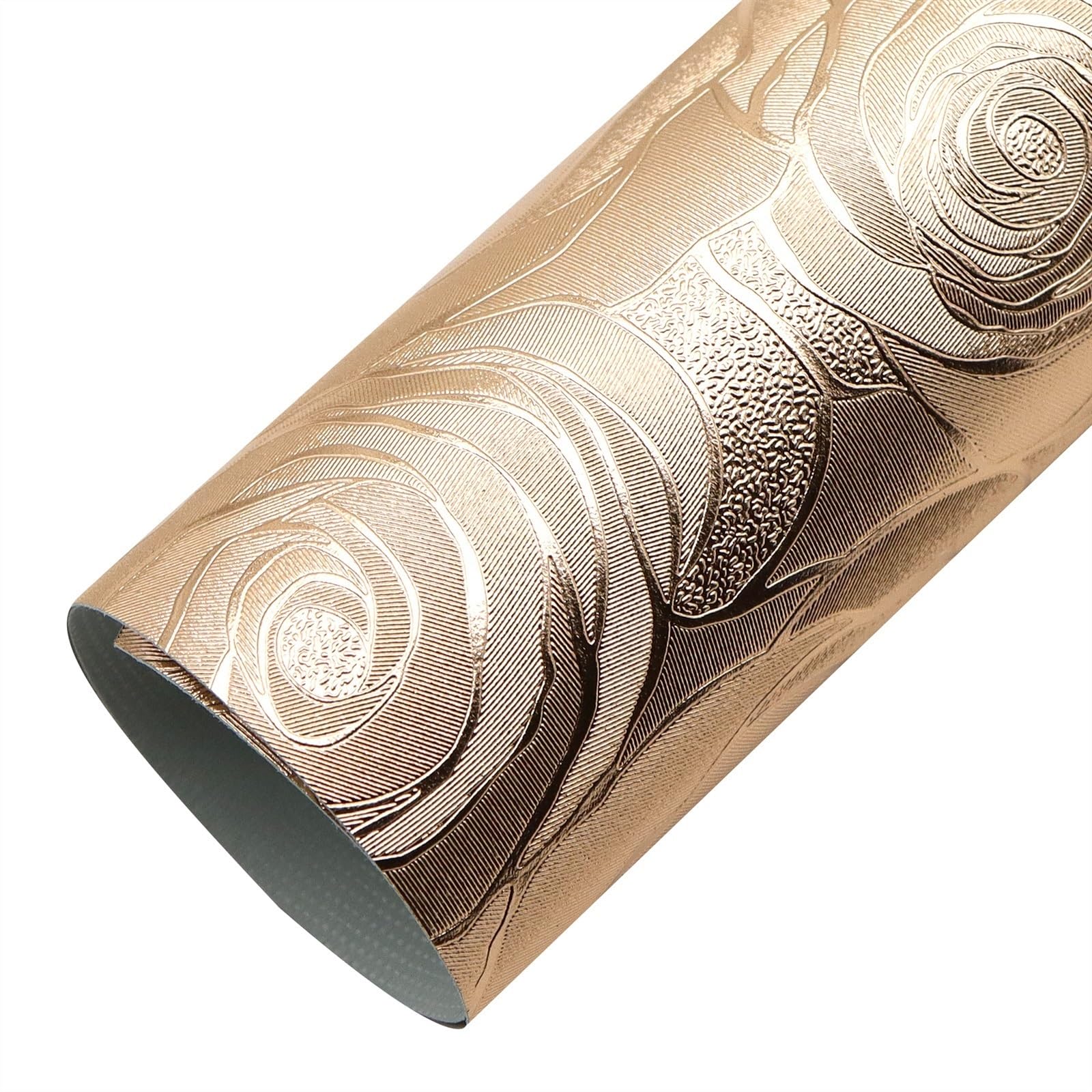 JMORCO Faux Leather Sheets 20 * 33cm Or 50 * 140cm Glossy Rose Flowers Fabric Faux Leather Sheets Synthetic Leather Roll DIY Handbag Wallet Earring (Color : 3champagne, Size : 50x140cm) โ image 1