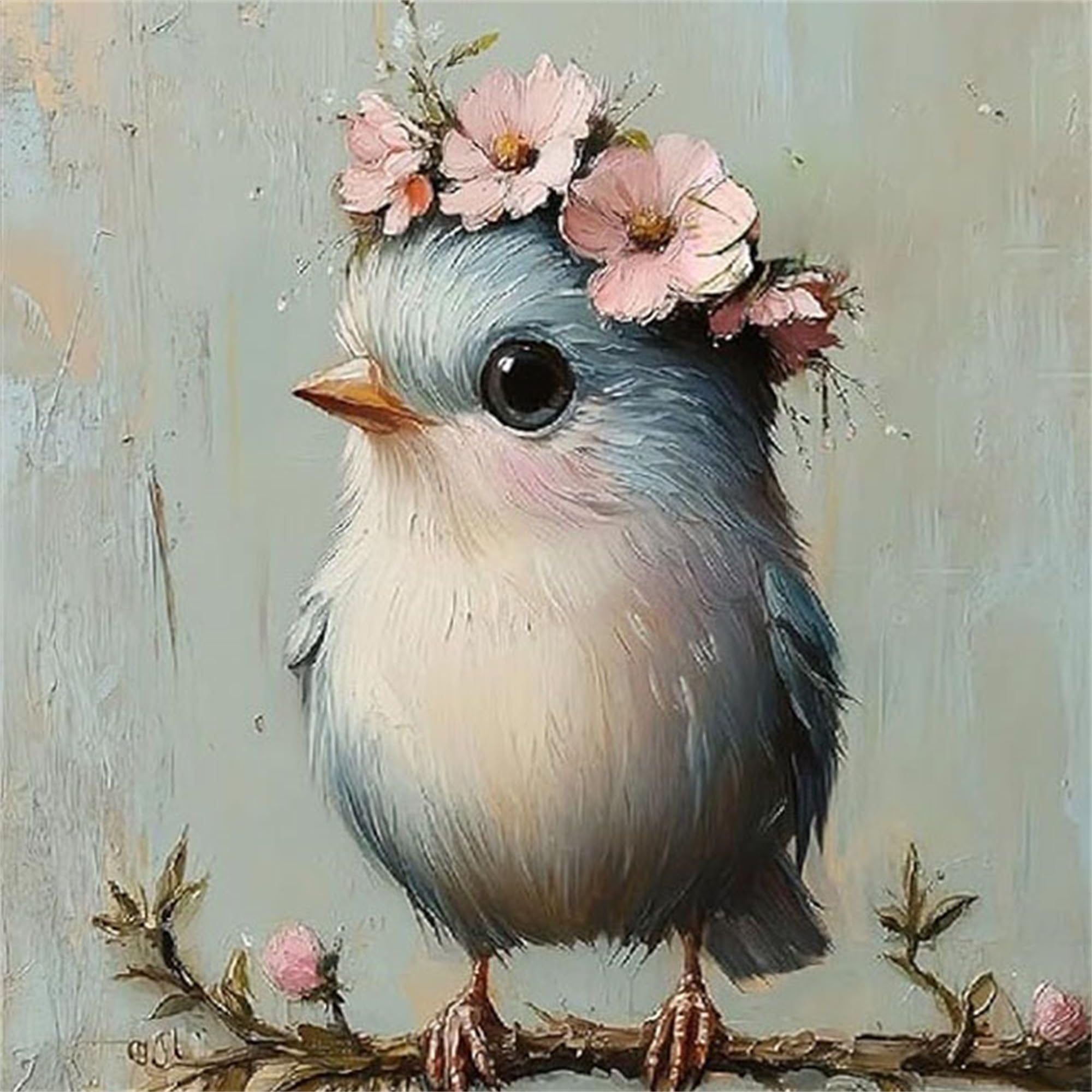 Nznanchu Bird2 Bird Paint By Number For Adult,Animal Diy Painting Kits For Adults,Flowers Color By Numbers,Paint By Number Canvas Crafts Watercolor For Beginners Hoom Decor