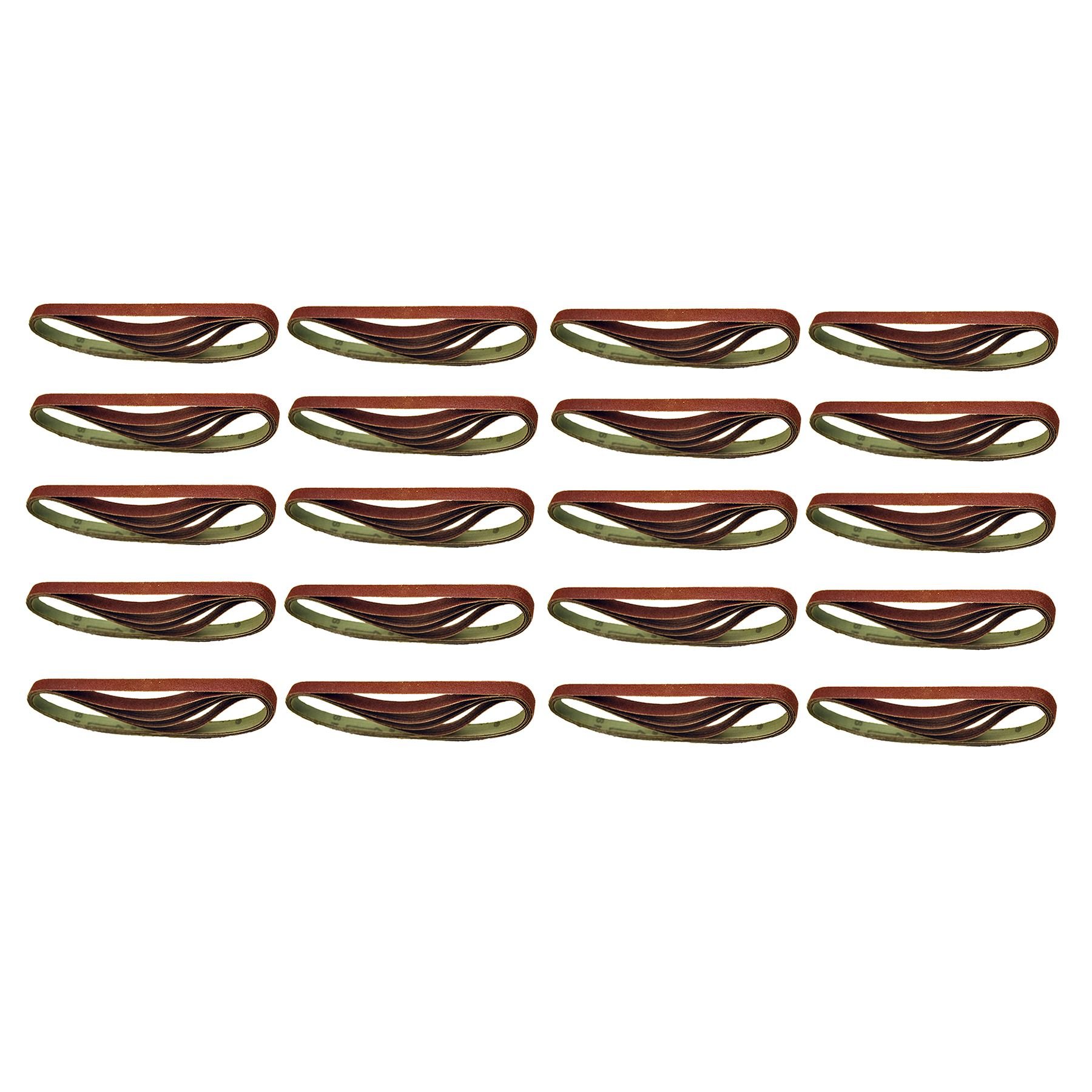 Ab Tools Belt Power Finger File Sander Abrasive Sanding Belts 457Mm X 13Mm 80 Grit 100Pk