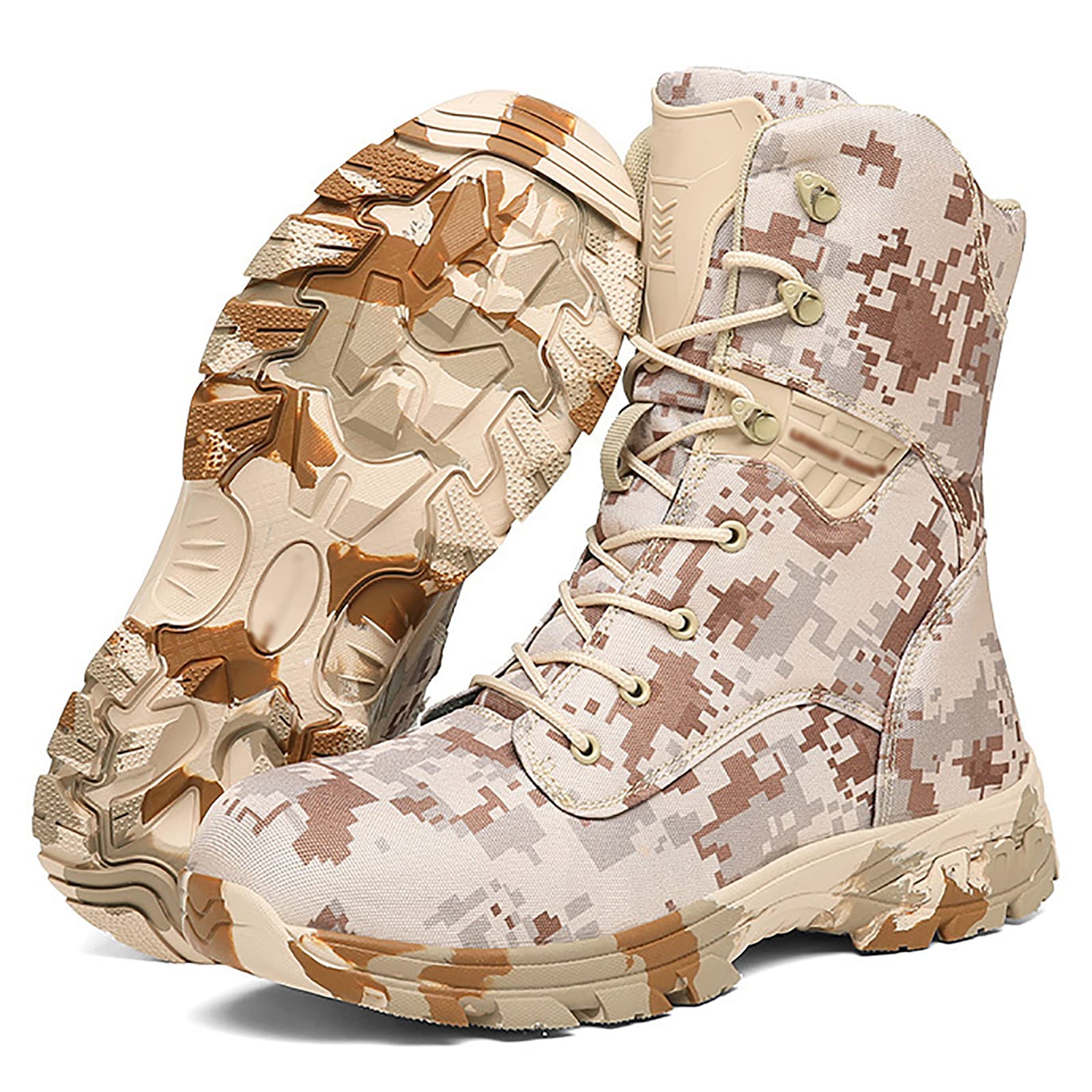 Taktyczne buty bojowe, Męskie taktyczne wojskowe buty bojowe piesze wędrówki beżowo-zielone rozmiar 39-47 EU(Beige,45 EU)