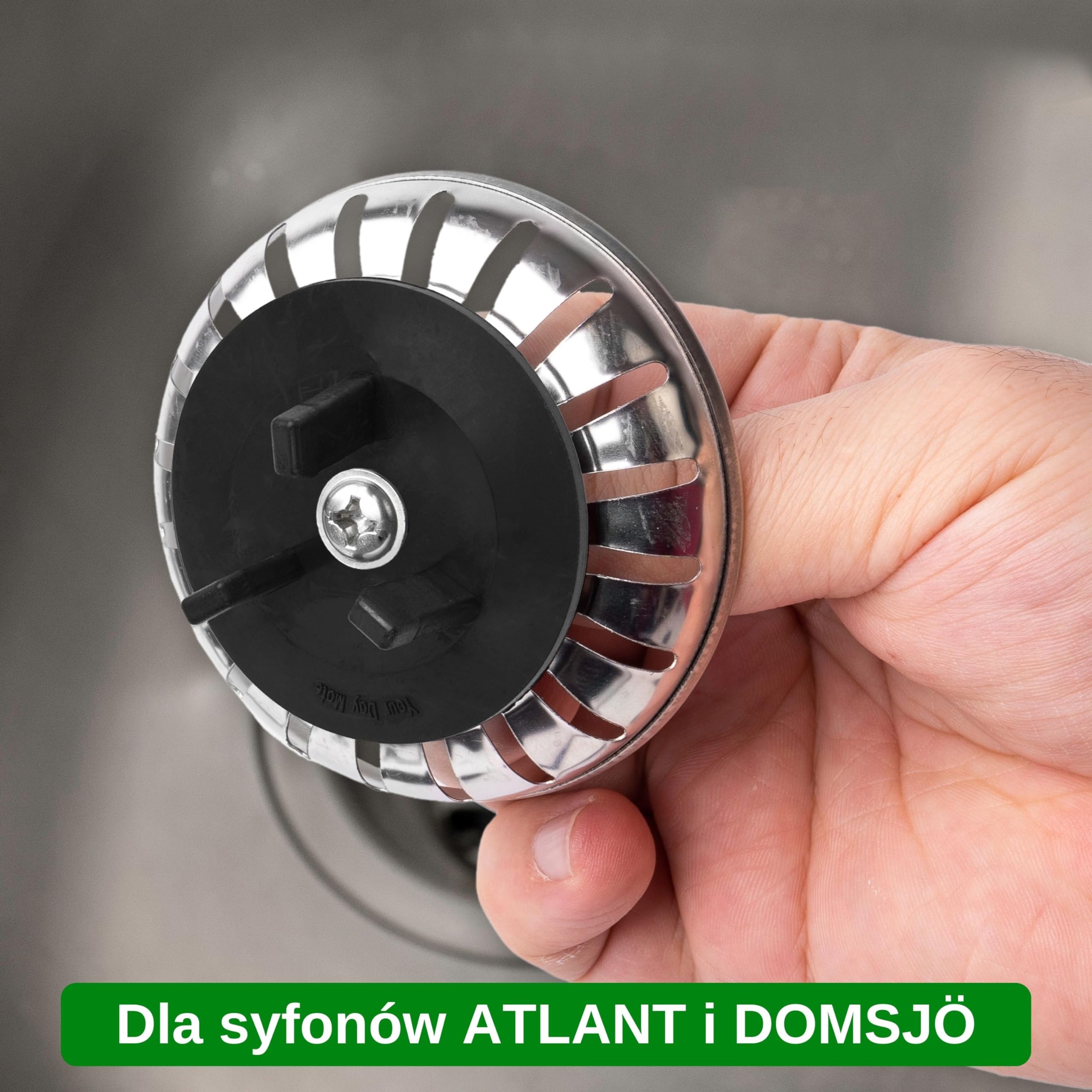 Koszyk sitka do zlewozmywaka, 2 szt, Ø 79,3 mm, kompatybilny z syfonami IKEA ATLANT i DOMSJÖ, koszyk sitka z gumową uszczelką na trzech nóżkach, część zamienna do zlewozmywaka Atlant i Domsjö