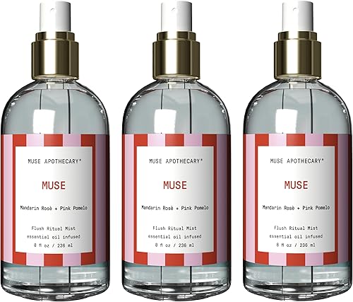 Miniatura 59 de Muse Apothecary Flush Ritual - Aerosol para inodoro aromático y refrescante, usar antes de ir, 4 onzas, infundido con aceites esenciales naturales