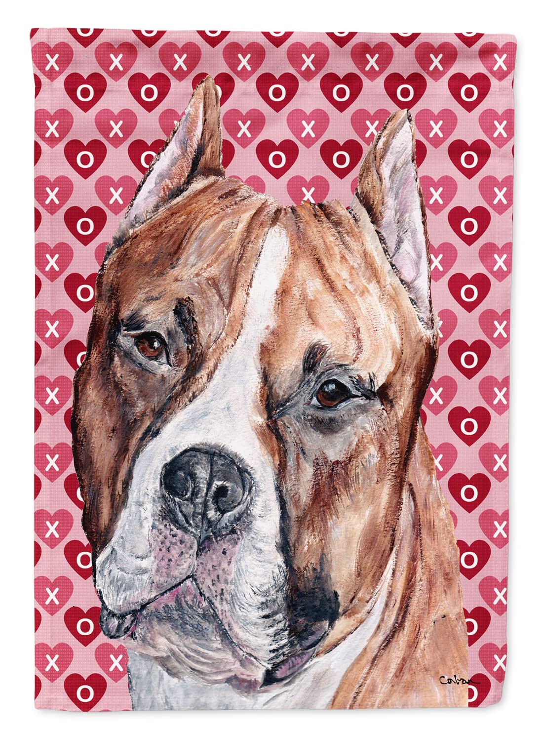 Staffordshire Bull Terrier drapeau de maison en toile artistique Caroline's Treasures