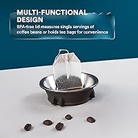 Vista 5 de Glass Range - Servidor de café para verter sobre café y té, 20.3 fl oz/20oz Ovalware apto para microondas y resistente al calor, cuerpo de vidrio