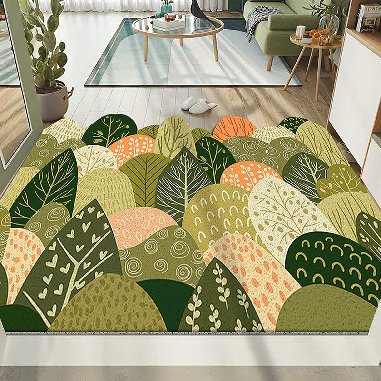 YEARLY Große Fußmatten für den Eingang im Freien,Moderne Willkommens-Fußmatte rutschfest verschleißfest schmutzabweisend ungiftig vorne Outdoor-Teppich Wohnkultur (Color : A, Größe : 120 * 220cm)