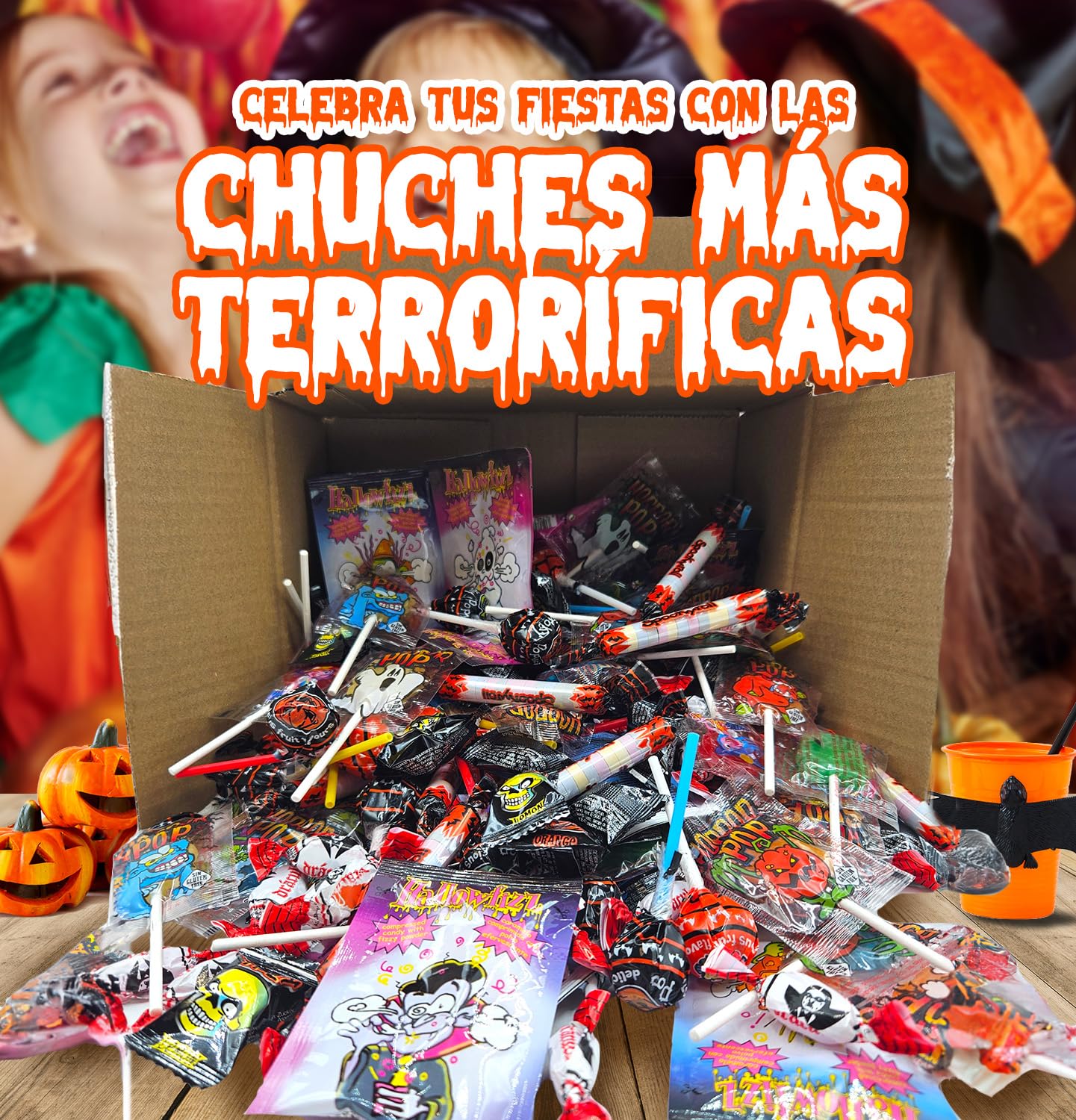 Caja Regalo Original Chuches y Caramelos Surtidos 1,2kg - Pack Golosinas Variadas con Frunitas, Kojak, Piruletas, Peta Zeta, Chicles y Más - Regalo Dulces