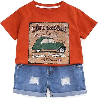 Googo Gaaga Boy's Cotton Printed T-shirt With Shorts Sets of baby boys clothing Sets Price In India