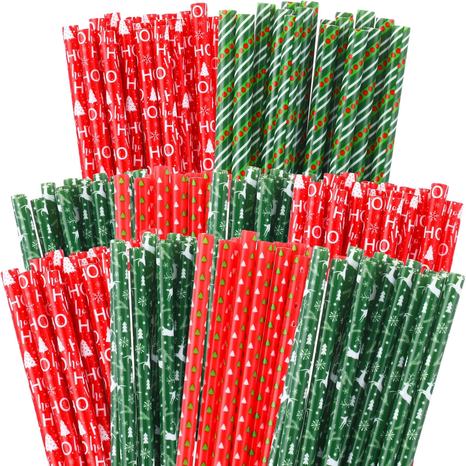 Amazon.com: Candy Cane Straws, Christmas Party Supplies (25 Pack ...