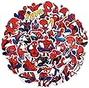 50pcs Spiderman Stickers for Water Bottle, Cool SuperHero Movie Waterproof Vinyl Decal for Kids Teen Adult Laptop Skateboard Phone Travel Case Bike Guitar Computer