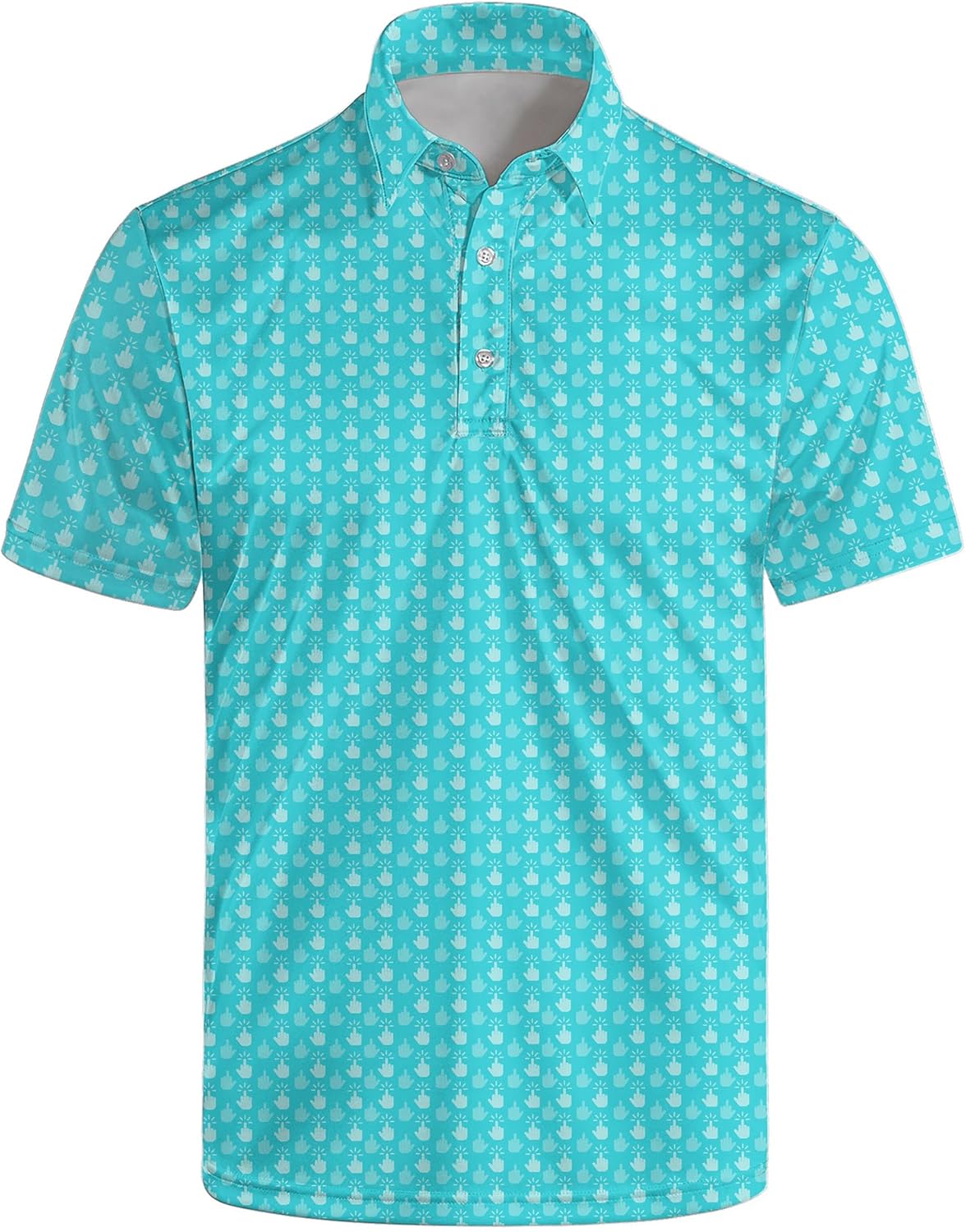 Golf Polo Shirts for Men Funny Print Short Sleeve Golf Shirts Performance Golf Polos