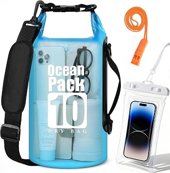 TILYMOL Waterproof Dry Bag Backpack for Kayaking, paddle boarding - 10L