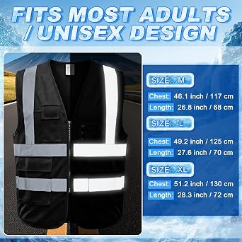 Chicingyou Cooling Vest with 8 Ice Packs, Summer Reflective Safety Vest for Adult, Hot Weather, Sports, Outdoor Activities