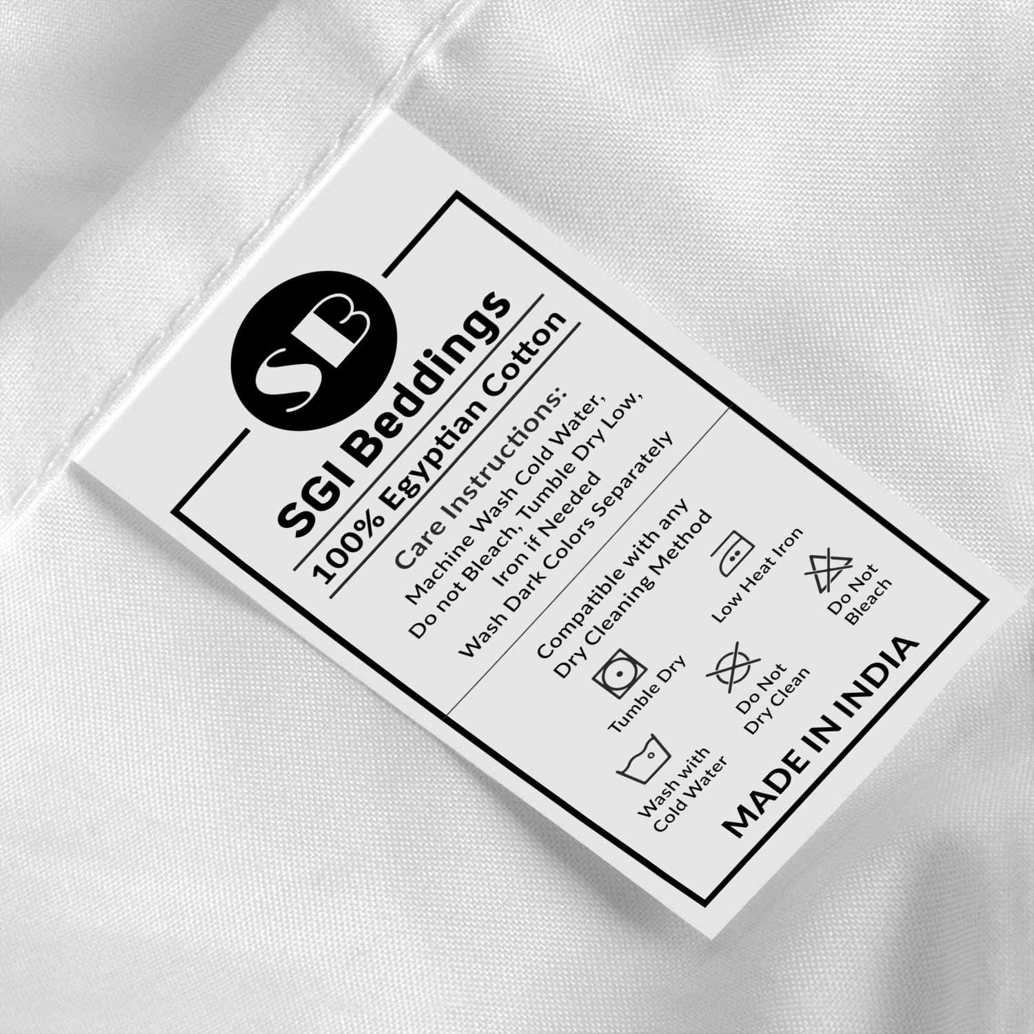 SGI 550 Thread Count 100% Egyptian Cotton Standard/Queen Pillowcase Size 20X30 Navy Blue Solid (Pack of 2)