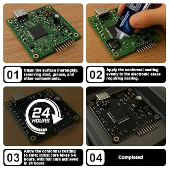 200ml Black Conformal Coating for Electronics, Potting Compound for Circuitry Provides Sealing,Insulation, Waterproof and Dustproofing Functions to Ensure the Stable Operation of Electronic Components