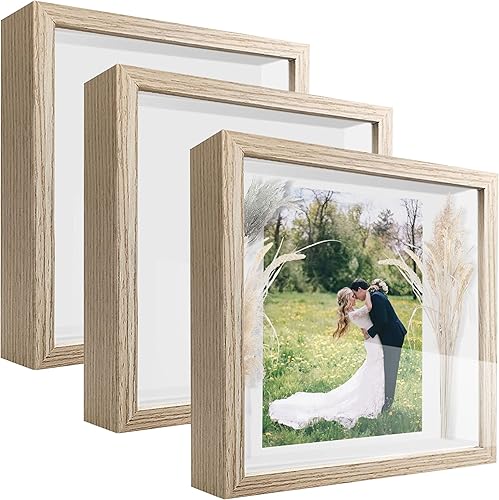 Miniatura 44 de Caja expositora de 8 x 8 pulgadas con calcomanías de letras, vitrina para recuerdos, artículos de bebé, recuerdos de boda, manualidades, boletos