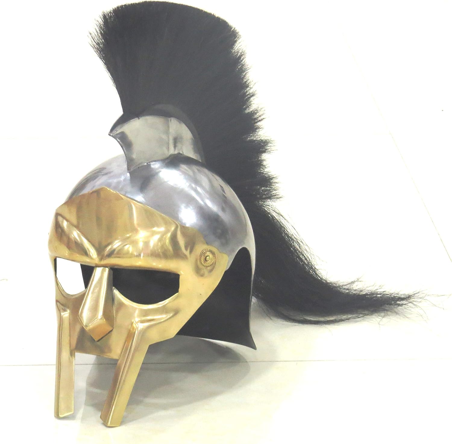 NauticalMart Medieval Gladiator Maximus Decimus Meridius Helmet With Black Plume