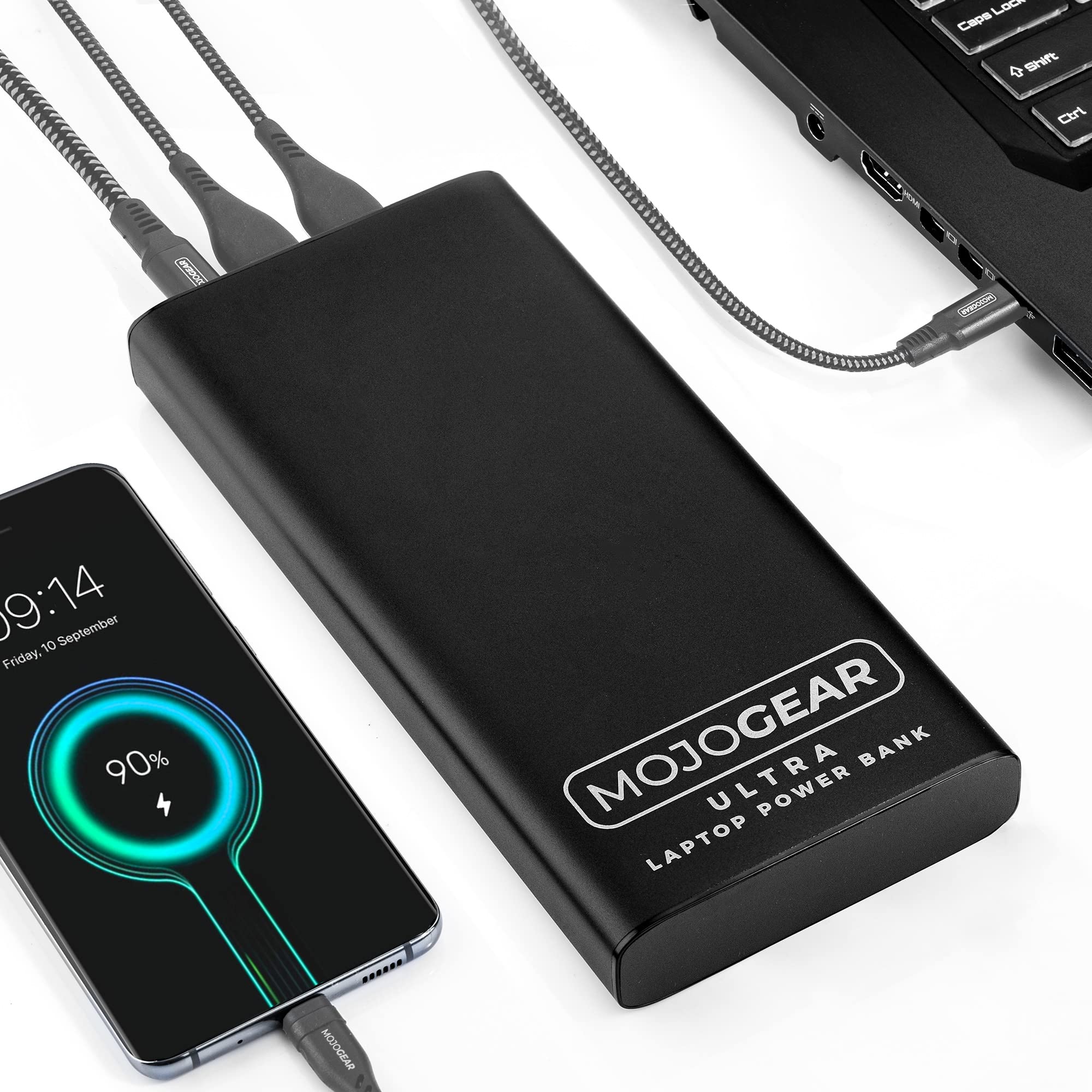 Batería externa 100W carga rápida USB-C y Power Delivery de 26800mAh 8