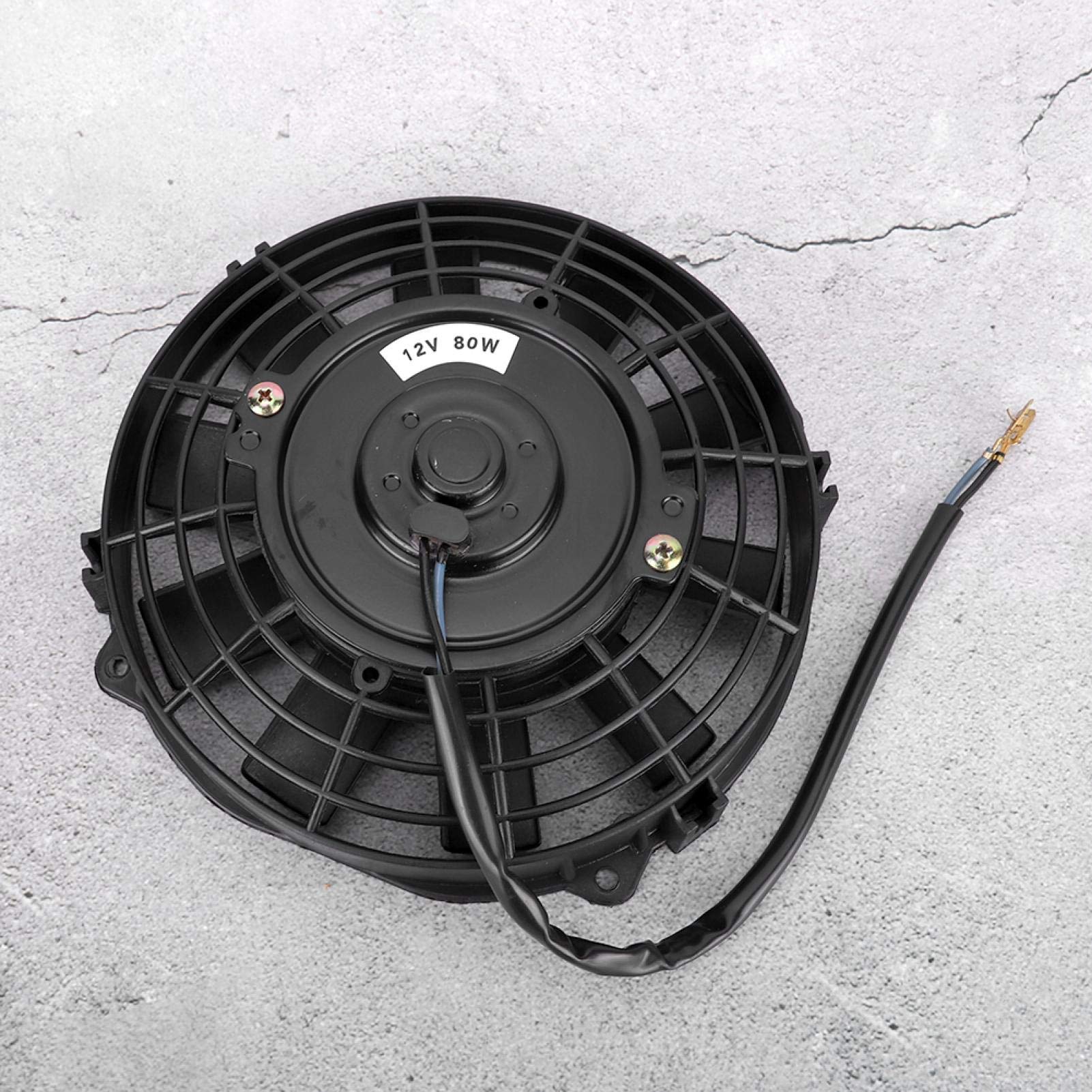 Ventola di raffreddamento del radiatore elettrico, ventola del radiatore sottile da 7 pollici Thermo 12V universale con kit di montaggio