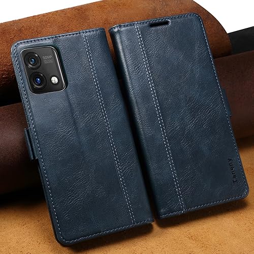 Miniatura 6 de HAII Funda con tapa para Moto G Stylus 5G 2023, funda de piel tipo cartera con bloqueo RFID, ranura para tarjeta de crédito y función atril, cierre
