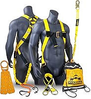 Vista 14 de KwikSafety - SCORPION Safety Harness [w/Attached 6ft Lanyard] Safety Harness Fall Protection Kit ANSI OSHA