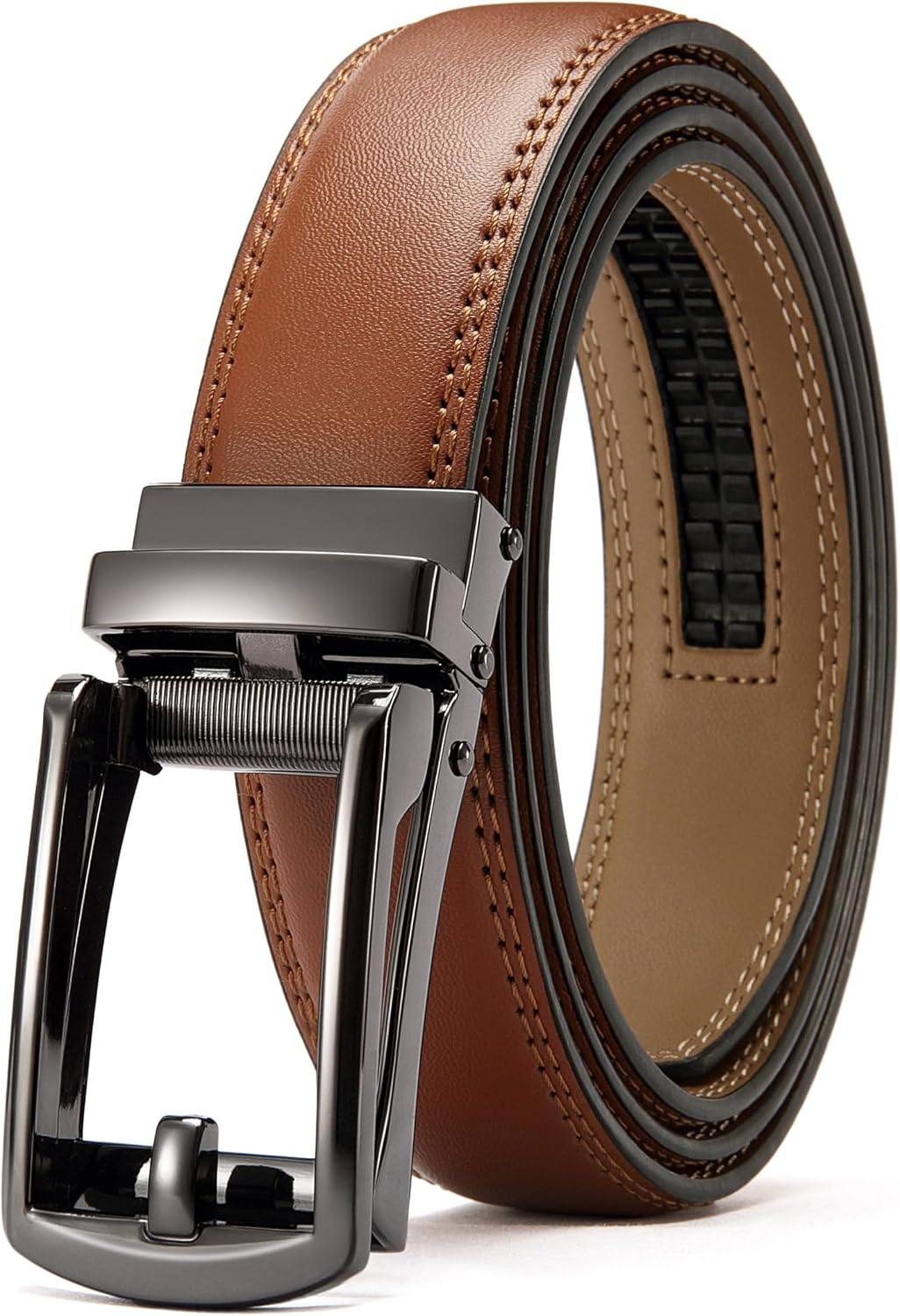 CHAOREN Mens Dress Belt - Ratchet Belt Leather 1 1/4" Comfort Click - Perfect Companion to Mens Dress Shoes