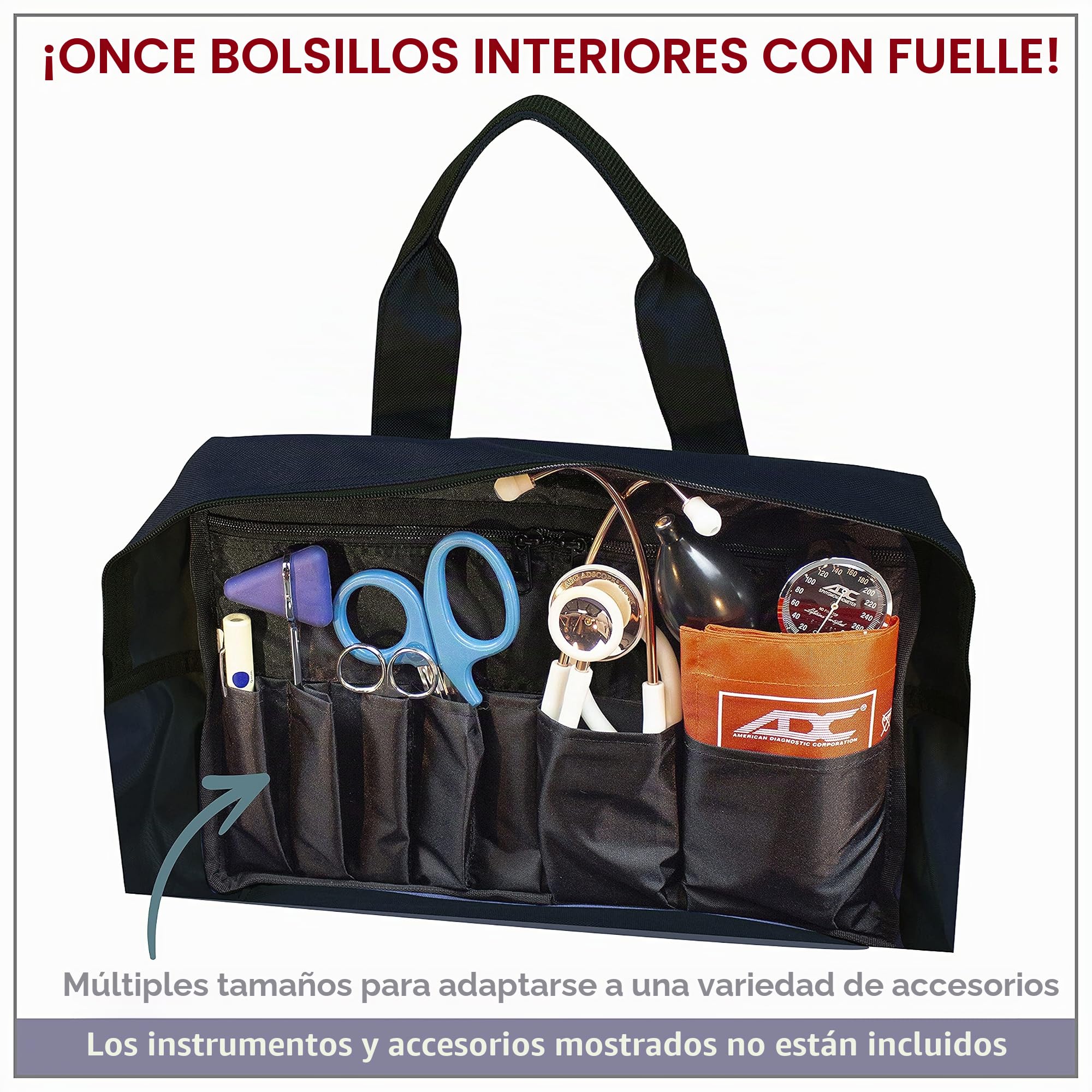 ADC 1024BK 1024 - Bolsa de instrumentos de nailon para enfermería o médico