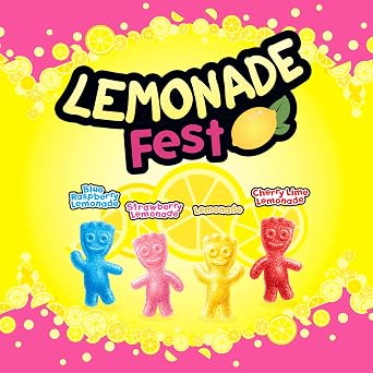 SOUR PATCH KIDS Lemonade Fest Soft & Chewy Gummy Candy, Bulk Candy, 12-3.61 oz Bags