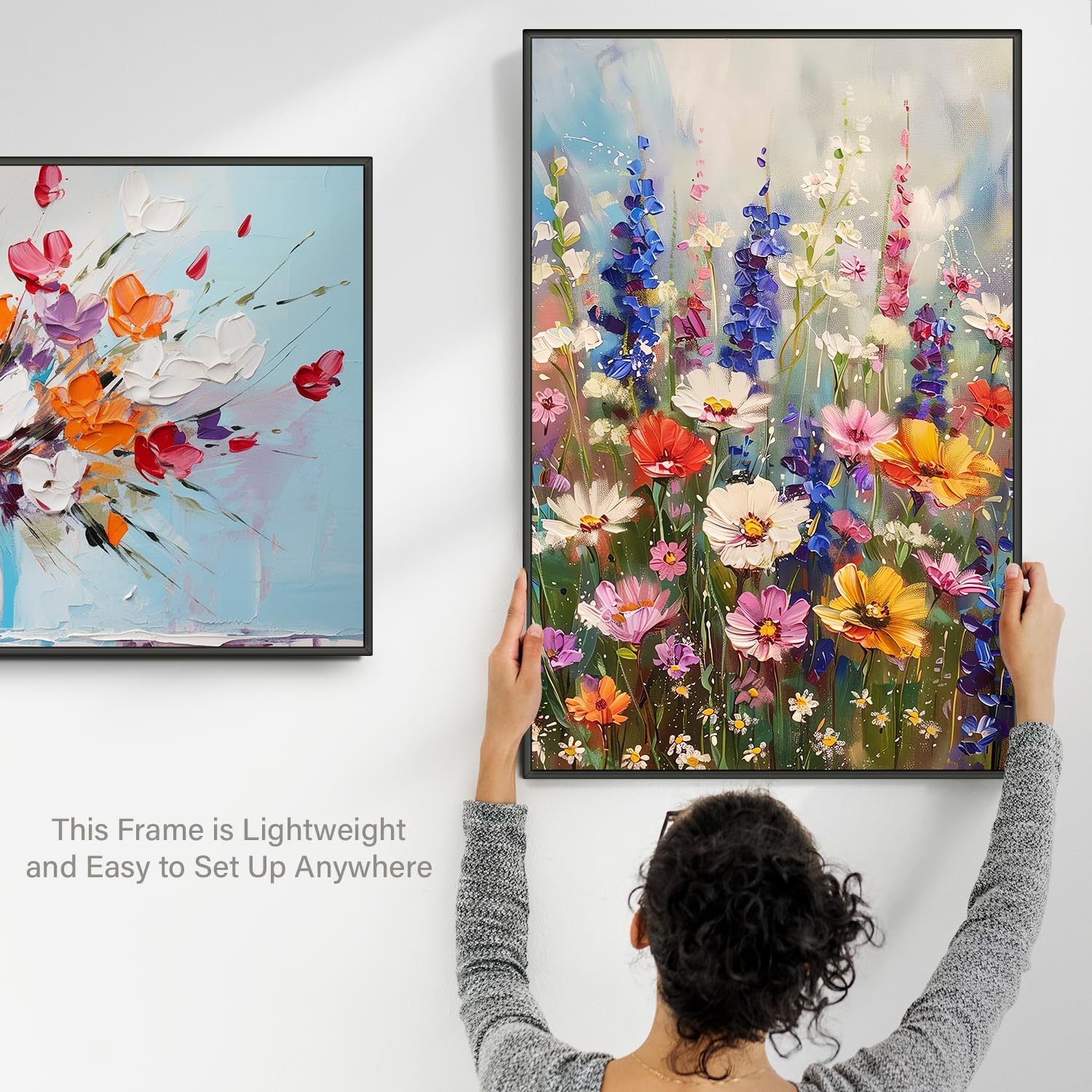 Plexon 24x36 Poster Frame Black, 6 Large Picture Frames, 24 x 36 Frame Horizontal or Vertical Mount, Front Polished Plexiglass, for Photo Movie Puzzle Concert Posters, Wall Gallery Set of 6 Frames