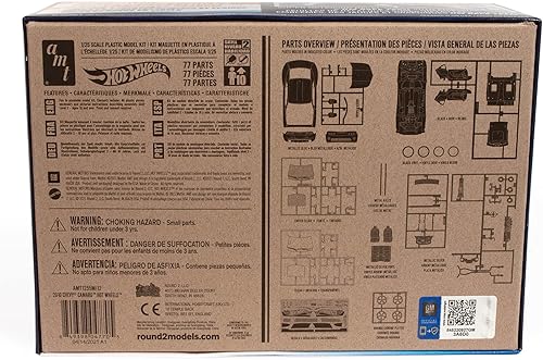 Miniatura 4 de Round 2 Unknown AMT 2010 Chevy Camaro Hot Wheels Kit de modelo a escala 125 (AMT1255M)