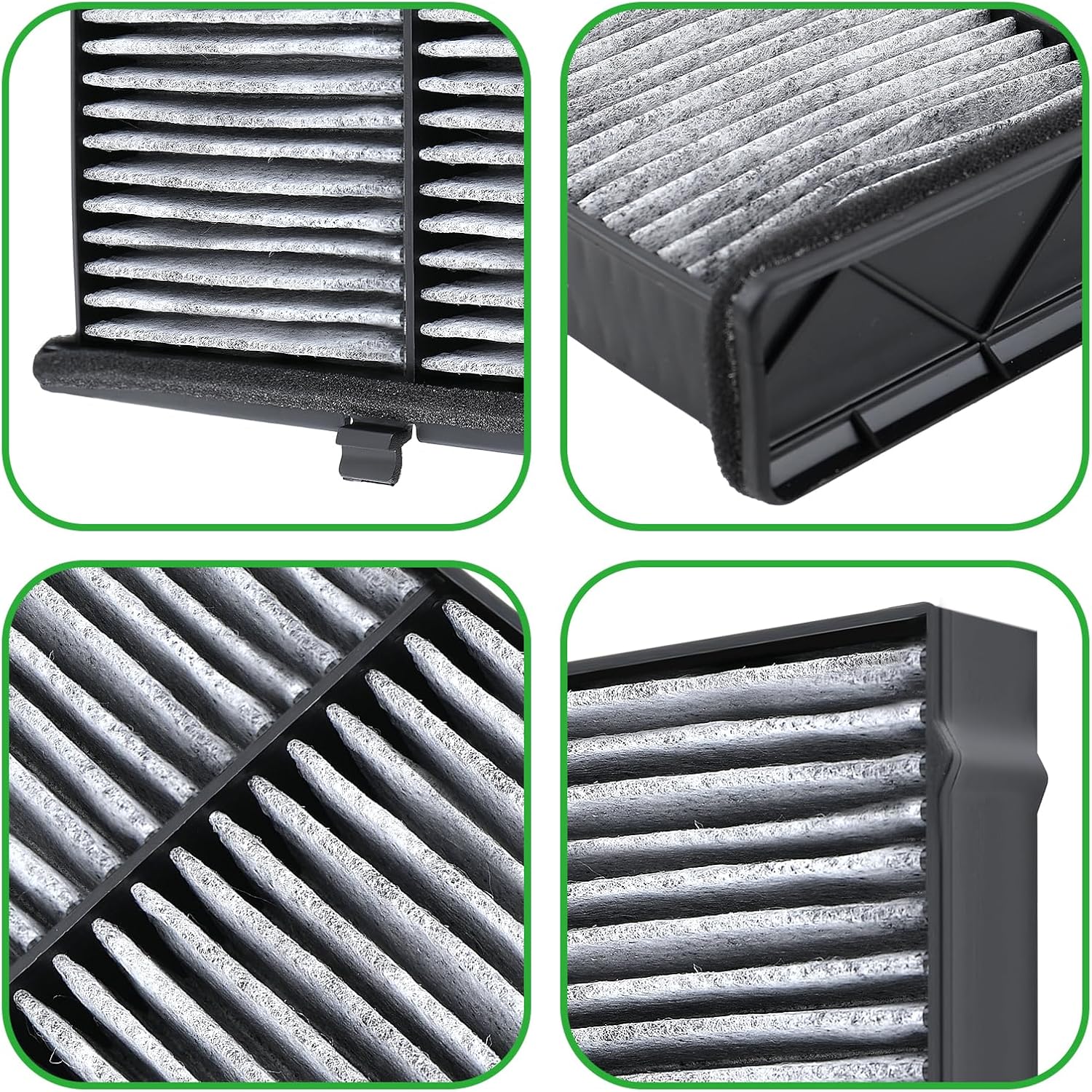 2pcs Set Activated Carbon Cabin Air Filter for Mazda 3 (2019-2025), CX-30 (2020-2023), CX-50 (2023-2025); Replace BDTS-61-J6X, BDTS61J6X