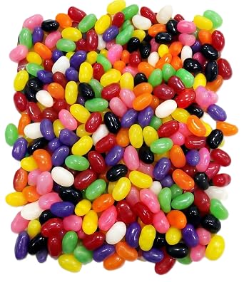 Emporium Candy Assorted Jelly Beans - 2 lbs of Fresh Delicious Lemon Lime Orange Cherry Strawberry Grape Pineapple Licorice, Red