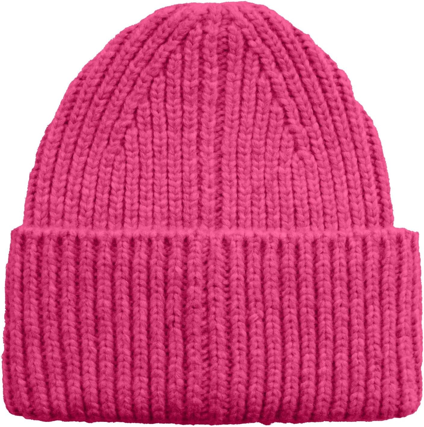 UGG Kids’ Chunky Rib Beanie with Seamless Crown, Soft Rib-Knit Fabric, and Leather Logo Patch