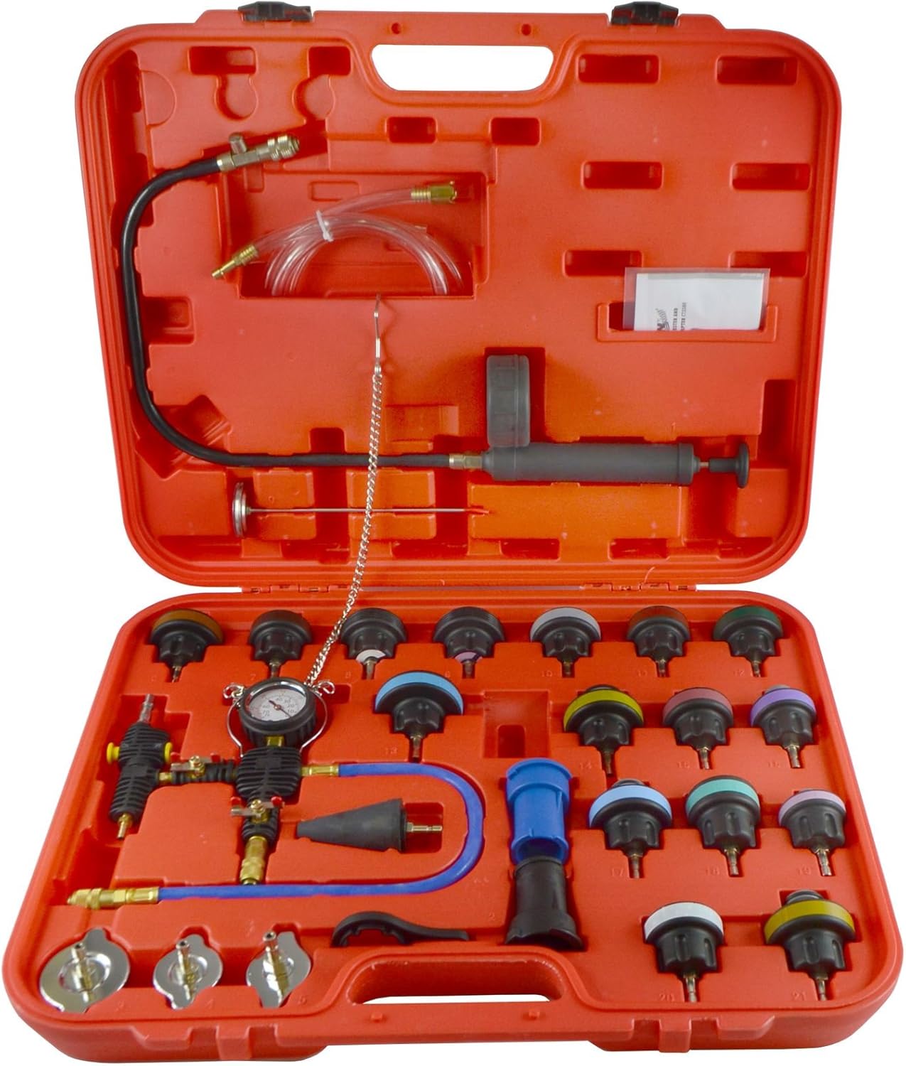 Pneumatic Radiator Pressure Tester and Vacuum Type Cooling System Kit and Adapters