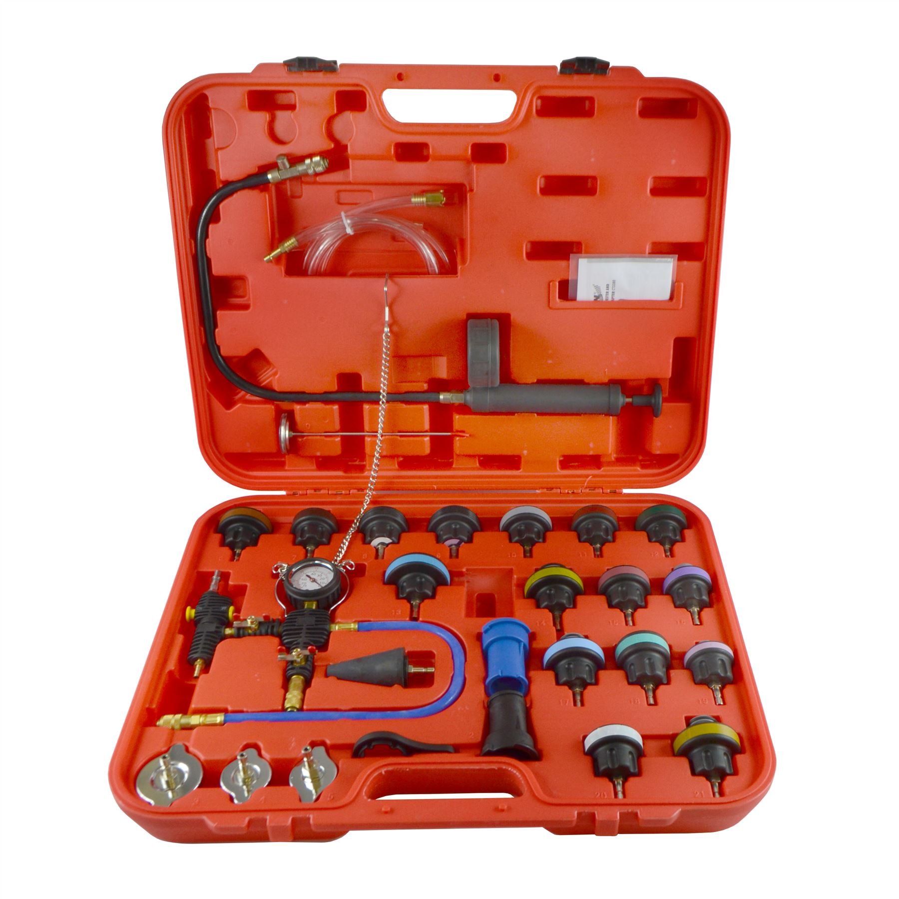 AB Tools Pneumatic Radiator Pressure Tester and Vacuum Type Cooling System Kit and Adapters