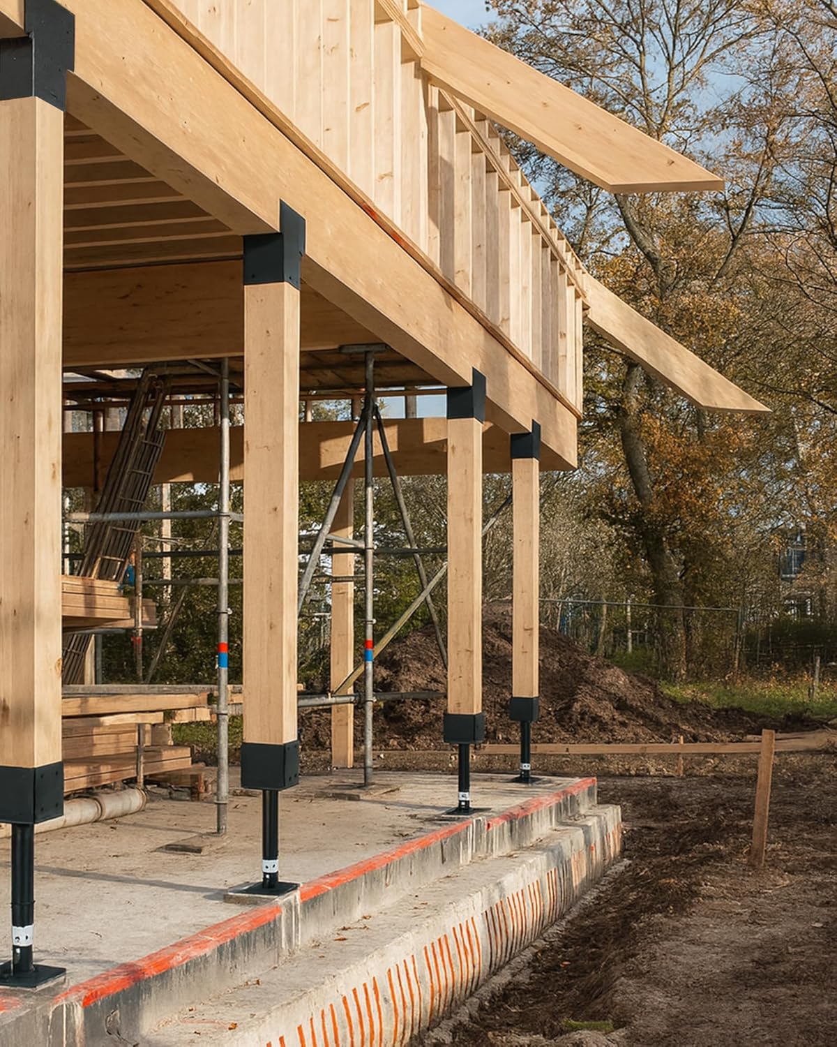 Screw Jack Post Kit, 4" x 4" Adjustable Shore Jack & Purlin Splicer, 66000 lbs Max Load Capacity, Temporary House Pole for Leveling, Lifting Floor Crawlspace Basement Shore Beam