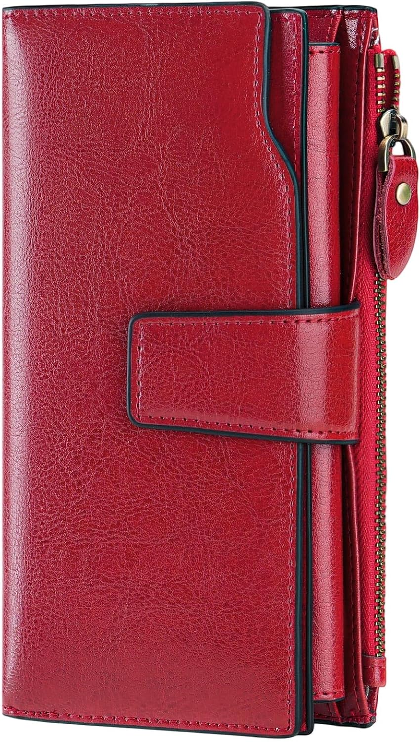 SENDEFN Women Leather Wallets RFID Blocking Clutch Card Holder Ladies Purse with Zipper Pocket - Image 7