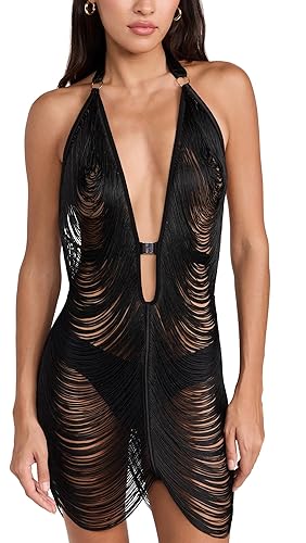 Thistle and Spire Women's Fringe Benefits Slip - Medium-Large - Black