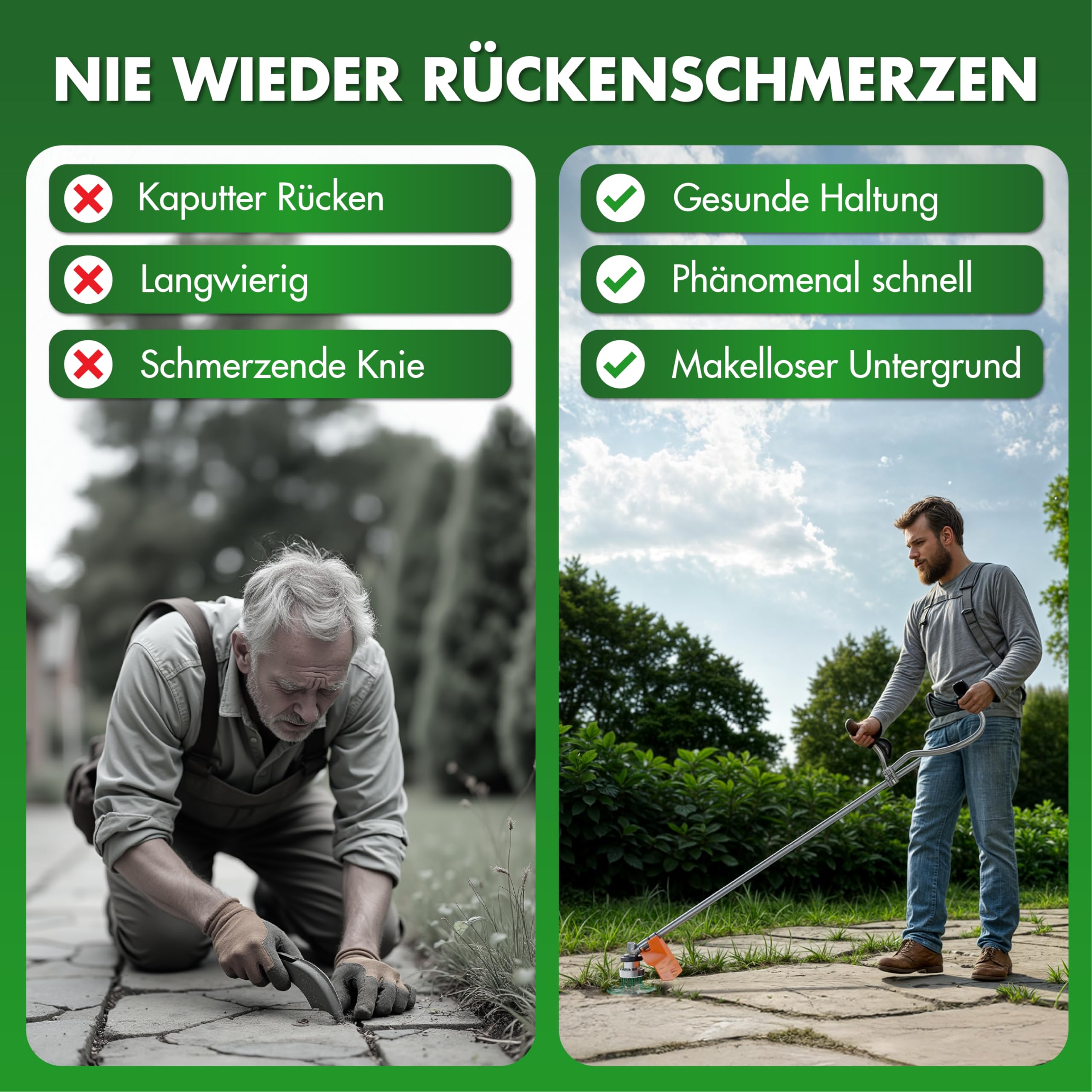 Heckenpracht® Profi Nylon Unkrautbürste für Freischneider | inkl. 42x PA 66 Nylonfäden | Wildkrautbürste für Motorsense aus Aluminium | 25,4mm Bohrung | Freischneider Zubehör