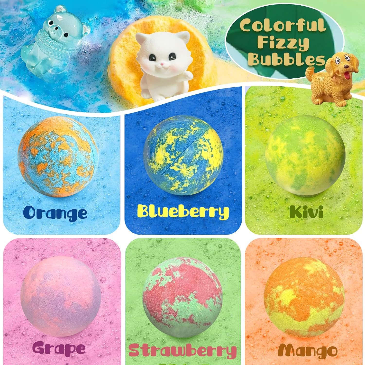 Bath Bombs for Kids with Toys Inside, Boys Girls Surprise Gift Set, 12 Pack image 5