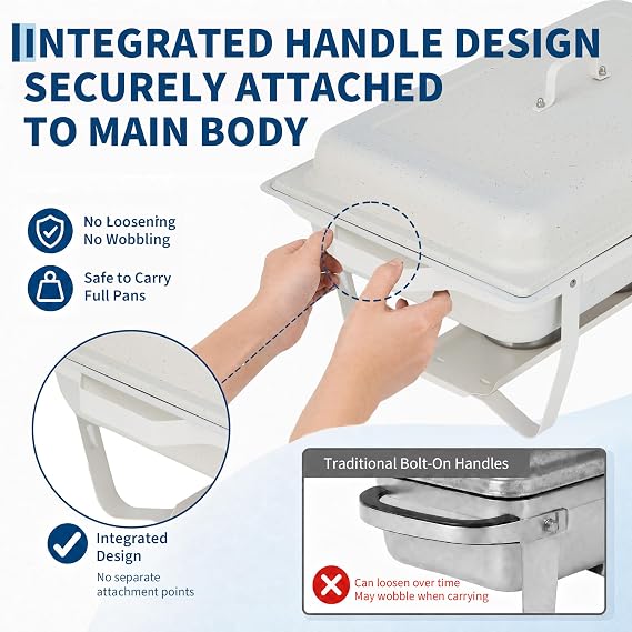 High-Grade Stainless Steel Rectangular Chafing Dish Buffet Set