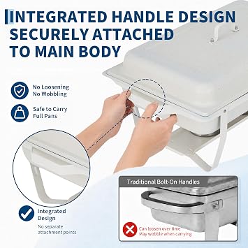 High-Grade Stainless Steel Rectangular Chafing Dish Buffet Set