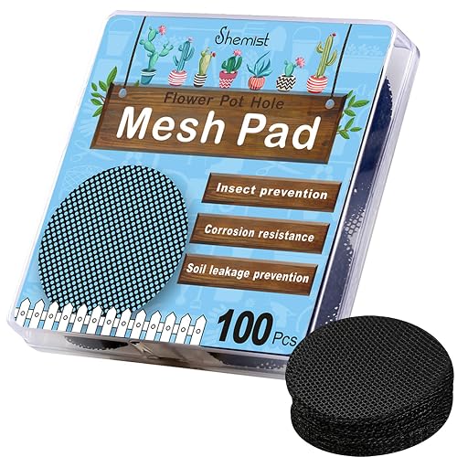 Plant Mesh Drainage Screens - 100PCS 2-Inch Reusable Grid Mats,