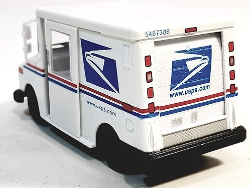 Miniatura 8 de Camión de correo postal de los Estados Unidos USPS 1987 Grumman LLV a escala 136 de metal fundido a presión modelo camión de juguete de 5 pulgadas